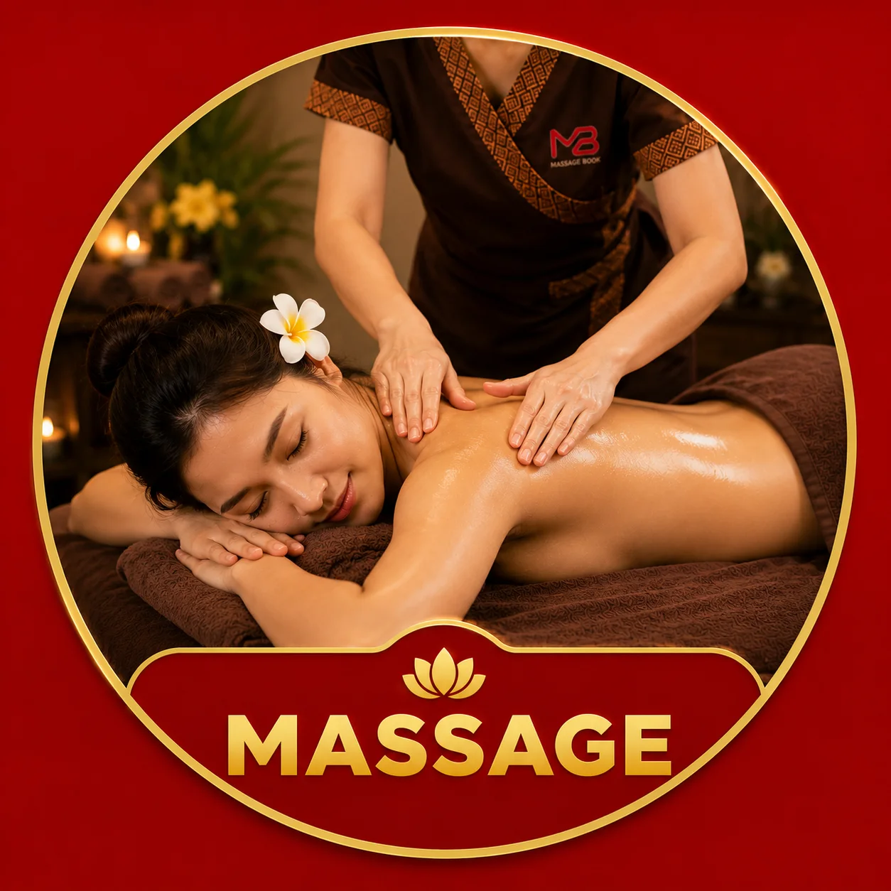 Huy hiệu dịch vụ massage MABO Massage Book
