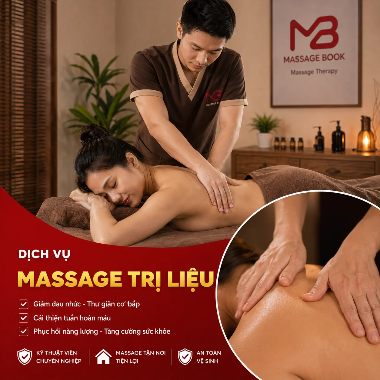 Khách hàng đặt massage trị liệu tại nhà